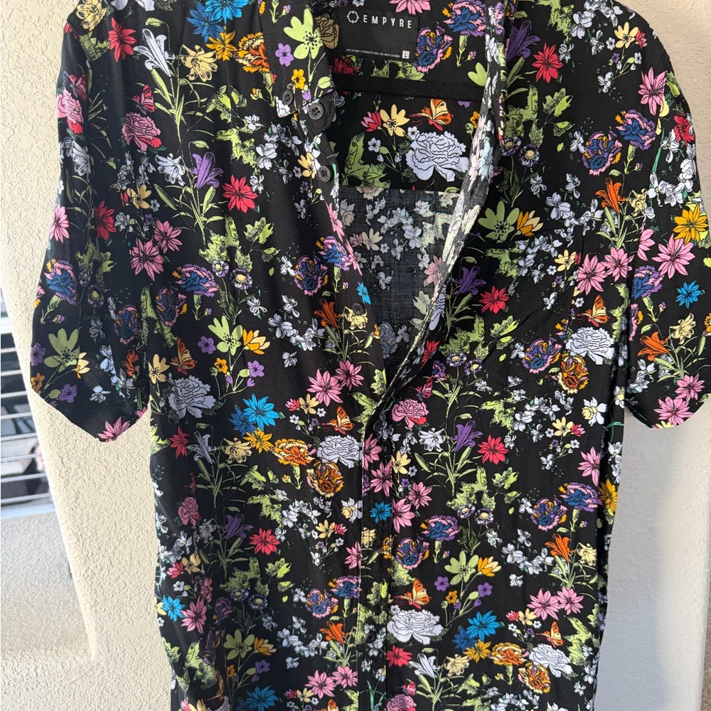 Empyre Black Multicolor Floral Shirt